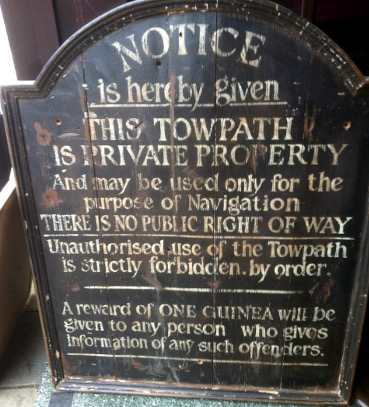 towpath sign