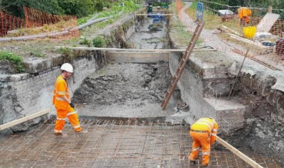 Aberbechan Aqueduct works